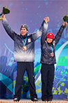 Danelle and Rob Umstead on podium